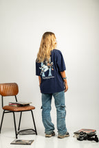BROKEN BONES NAVY BLUE TEE