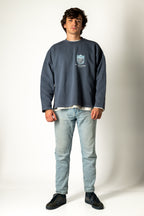 BROKEN BONES NAVY BLUE  CREWNECK