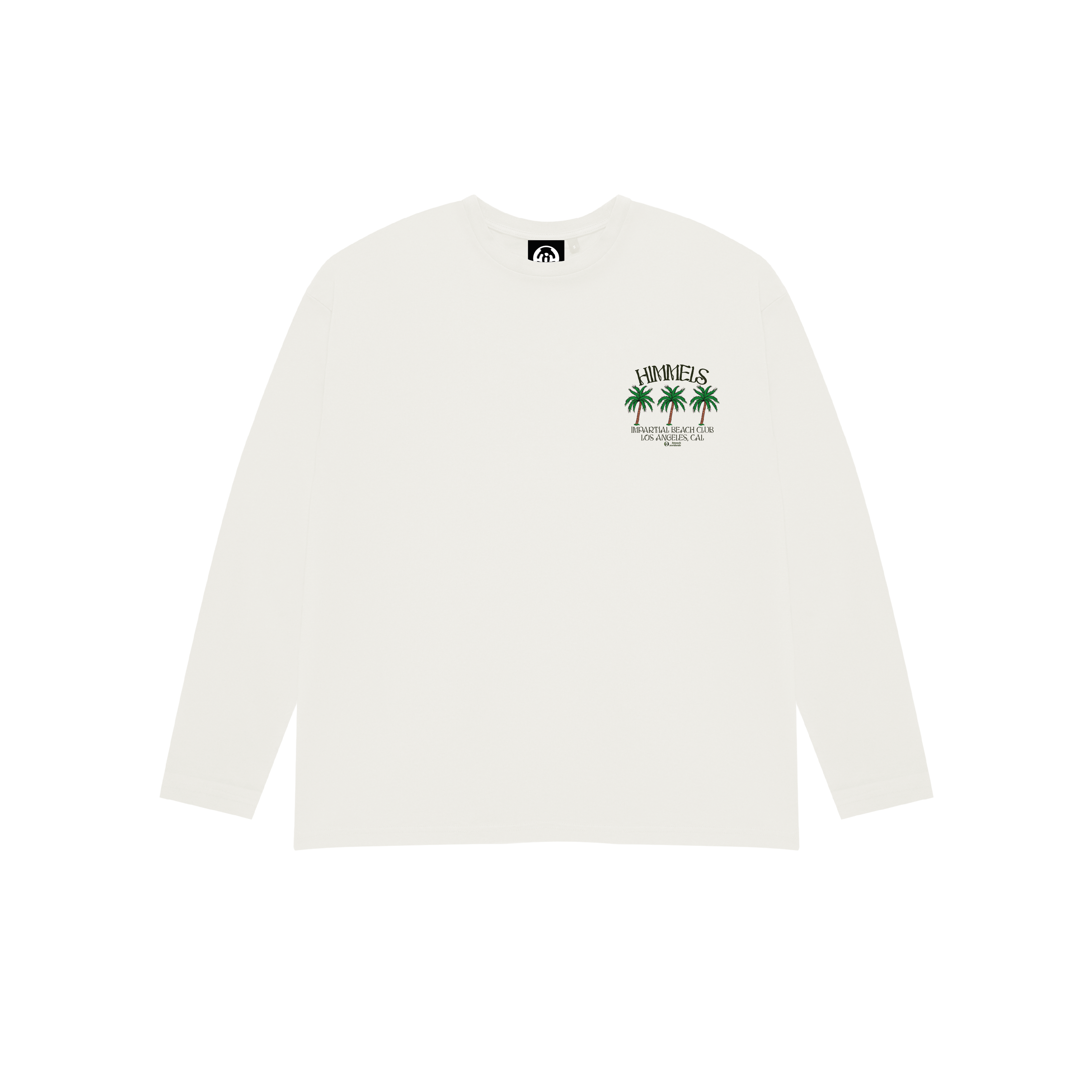 WHITE LONG-SLEEVED BEACH CLUB T-SHIRT