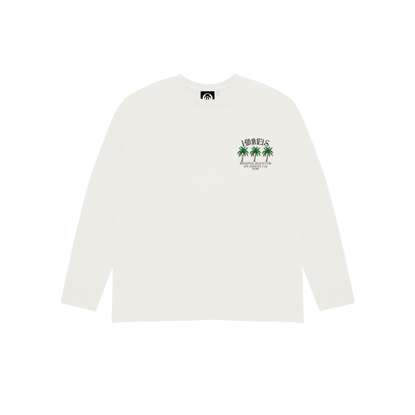 CAMISETA BEACH CLUB MANGA LARGA BLANCA
