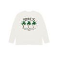 WHITE LONG-SLEEVED BEACH CLUB T-SHIRT