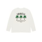 WHITE LONG-SLEEVED BEACH CLUB T-SHIRT