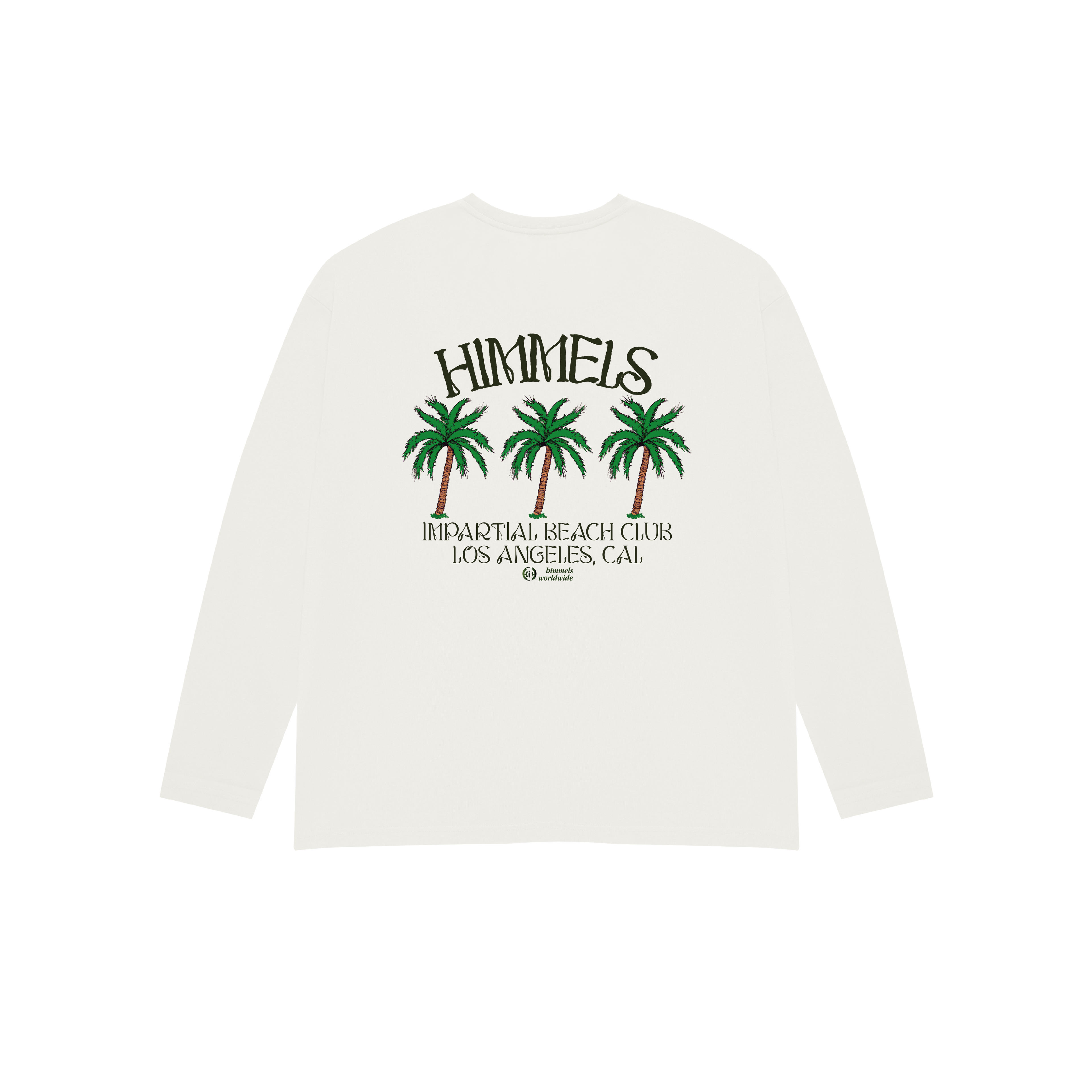 WHITE LONG-SLEEVED BEACH CLUB T-SHIRT