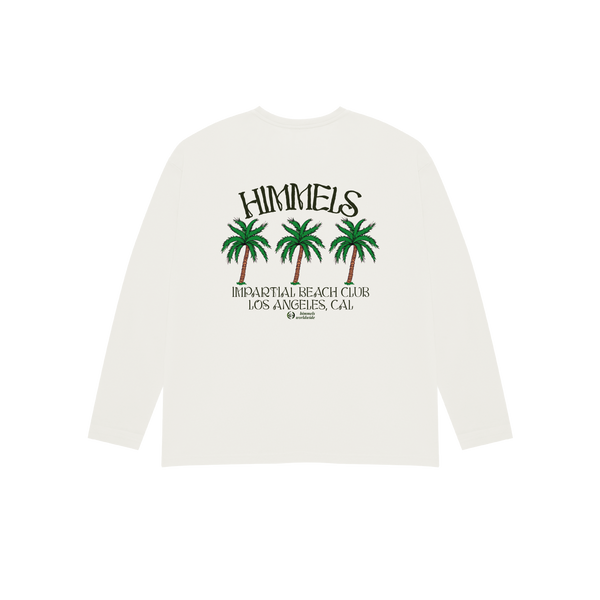 CAMISETA BEACH CLUB MANGA LARGA BLANCA