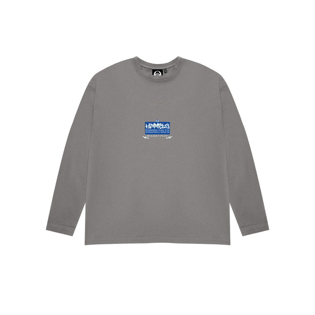 BLACKOUT PLANE CHARCOAL LONGSLEEVE