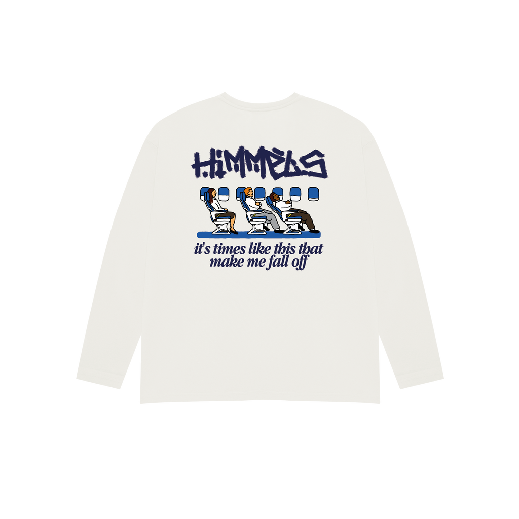 BLACKOUT PLANE  WHITE LONGSLEEVE