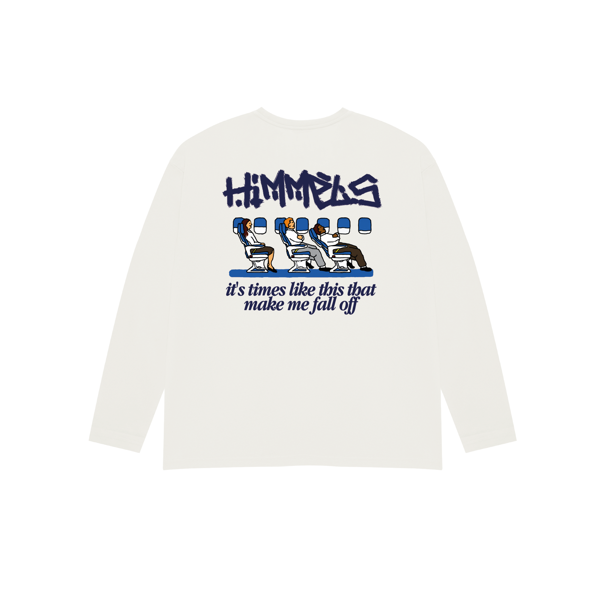 BLACKOUT PLANE  WHITE LONGSLEEVE