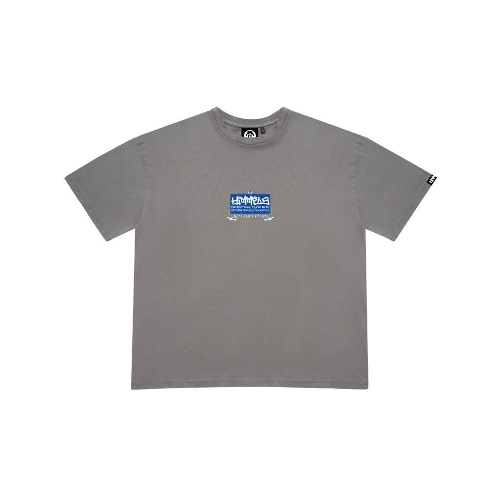 BLACKOUT PLANE CHARCOAL TEE