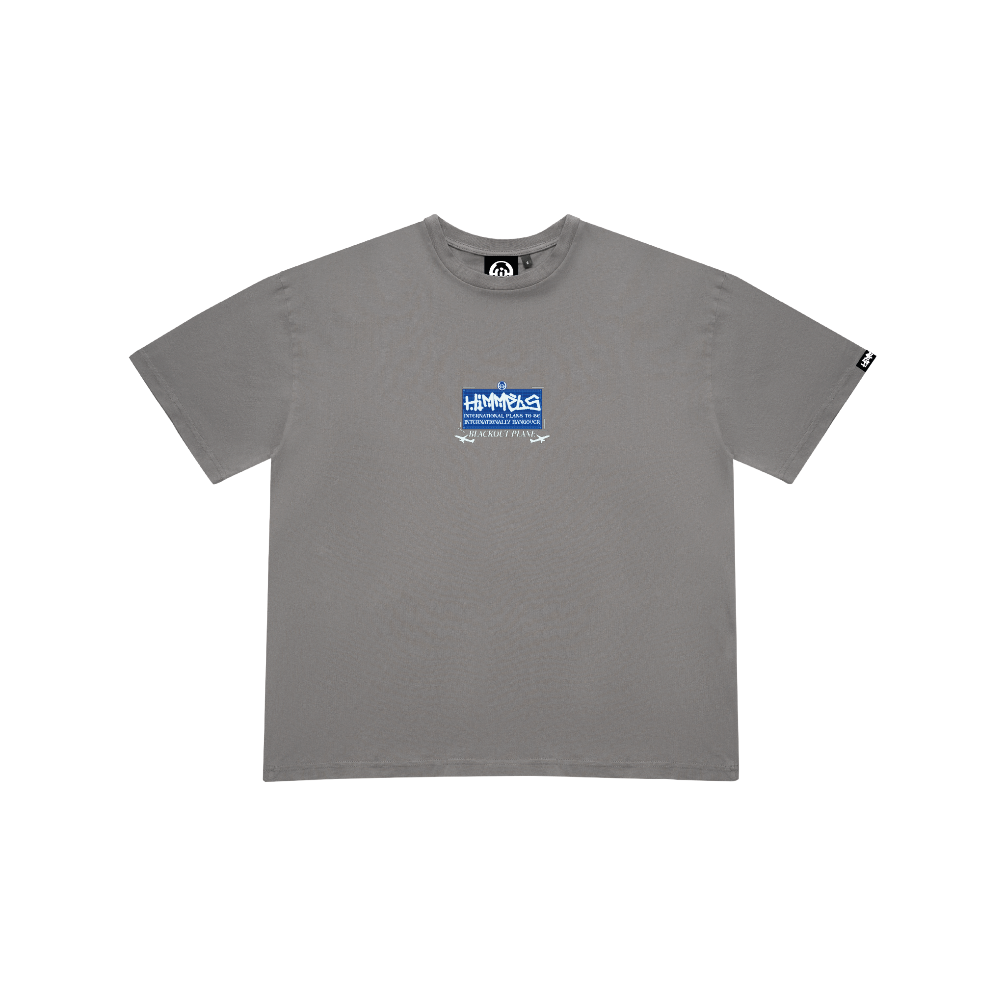 BLACKOUT PLANE CHARCOAL TEE