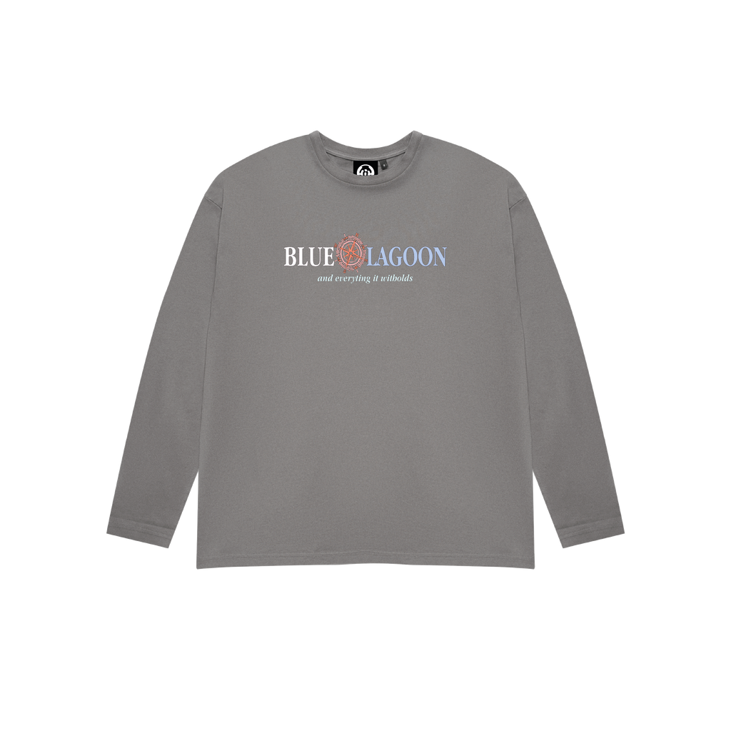 BLUE LAGOON LONG SLEEVE T-SHIRT CHARCOAL