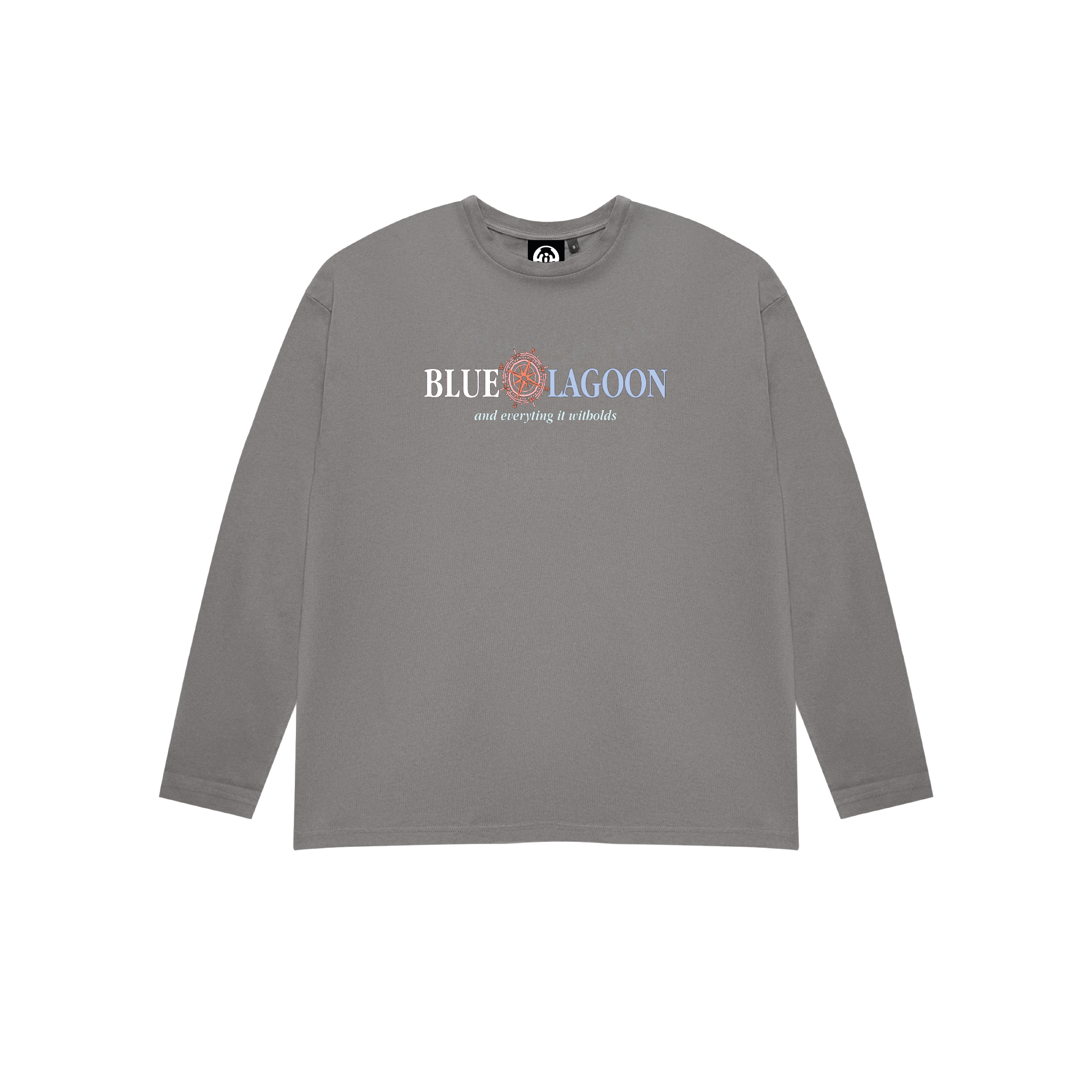 BLUE LAGOON LONG SLEEVE T-SHIRT CHARCOAL