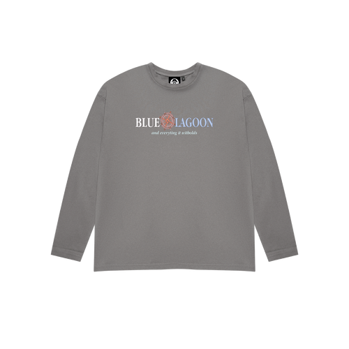 BLUE LAGOON LONG SLEEVE T-SHIRT CHARCOAL