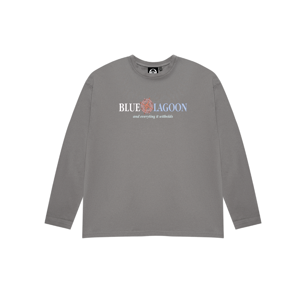 BLUE LAGOON LONG SLEEVE T-SHIRT CHARCOAL