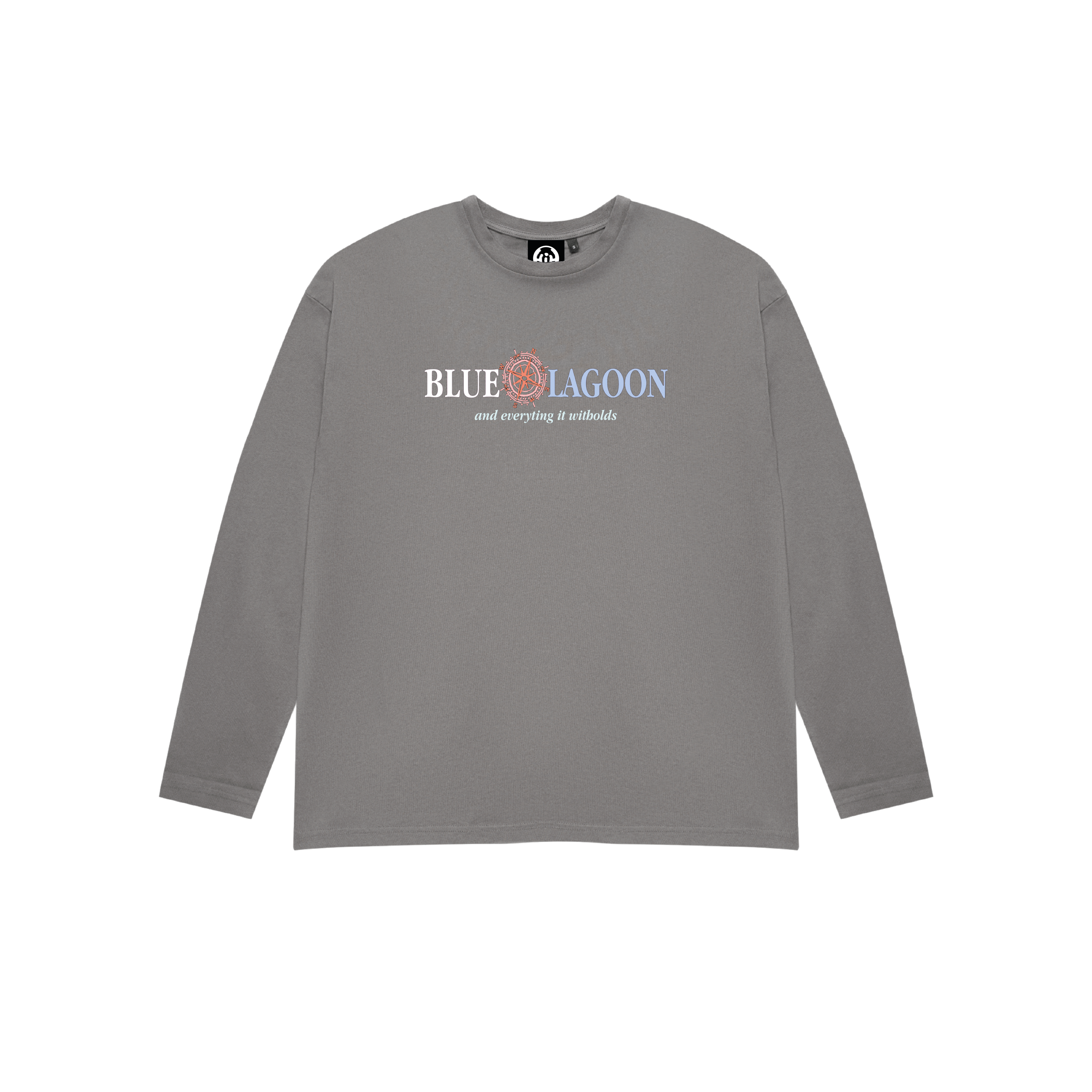 BLUE LAGOON LONG SLEEVE T-SHIRT CHARCOAL