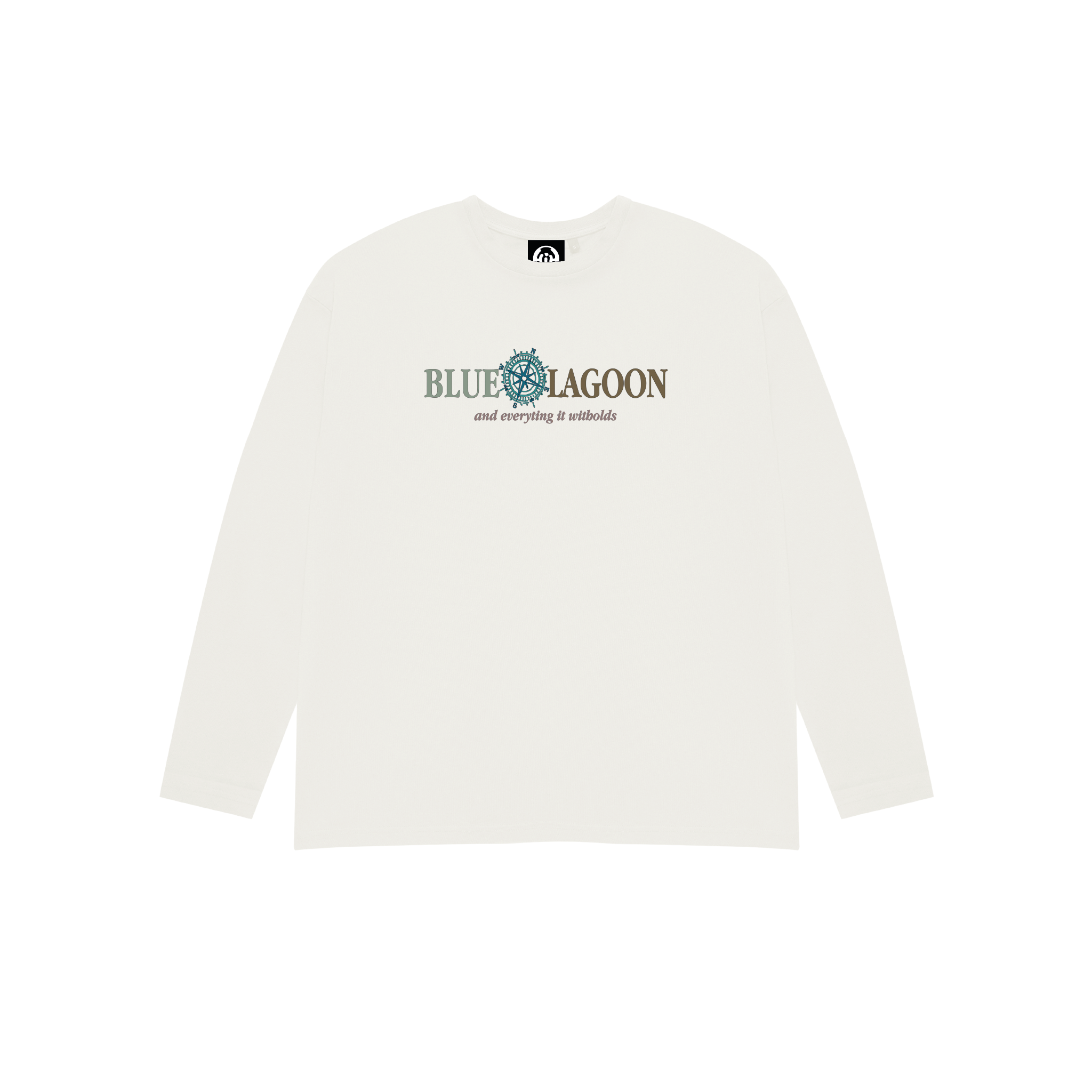 T-SHIRT BLUE LAGOON LONG SLEEVE WHITE