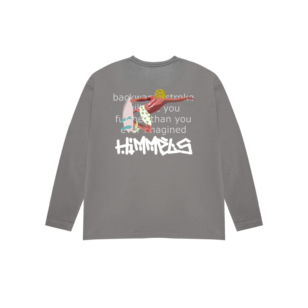 BLUE LAGOON LONG SLEEVE T-SHIRT CHARCOAL