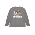 BLUE LAGOON LONG SLEEVE T-SHIRT CHARCOAL