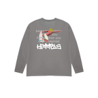 BLUE LAGOON LONG SLEEVE T-SHIRT CHARCOAL