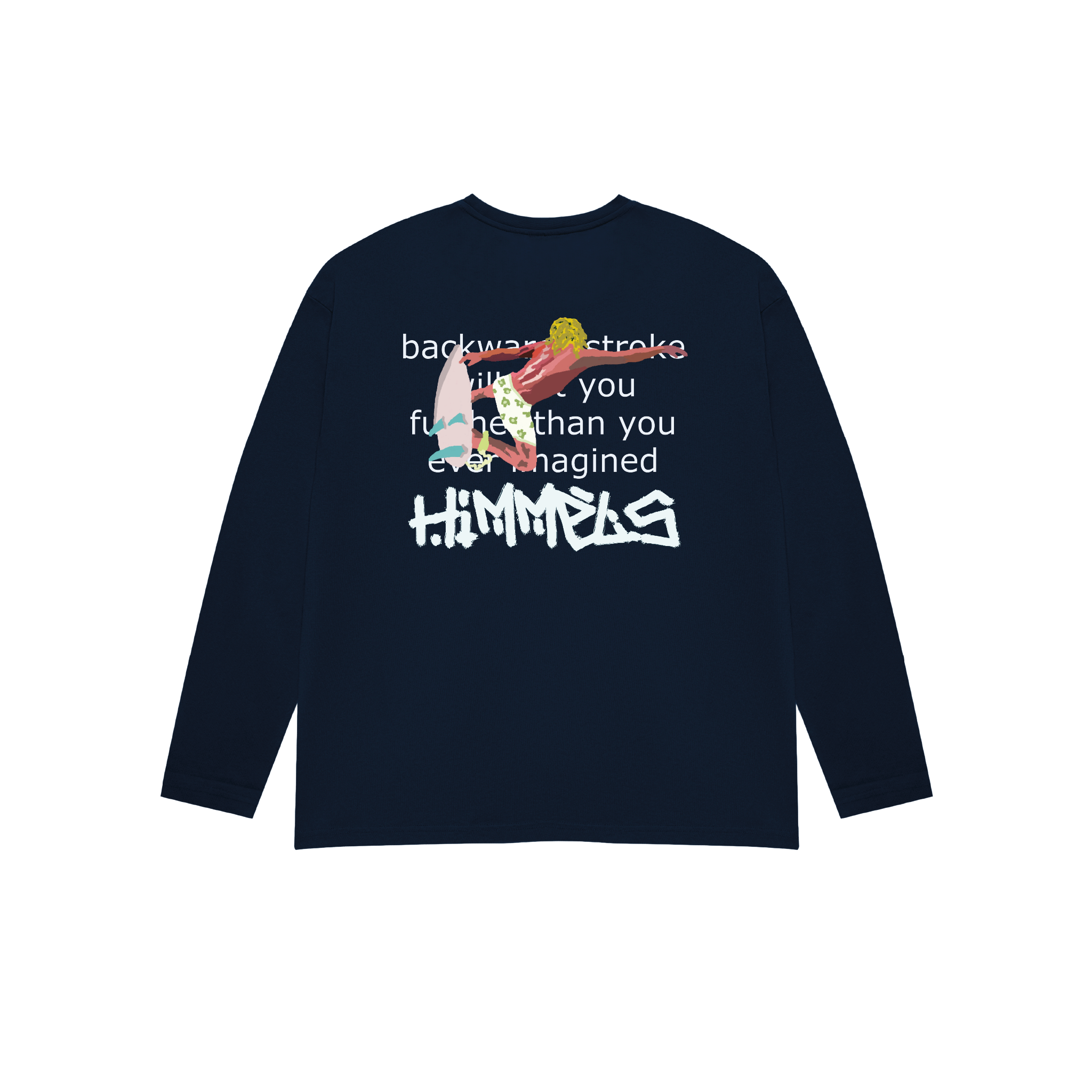 BLUE LAGOON LONG SLEEVE T-SHIRT NAVY BLUE