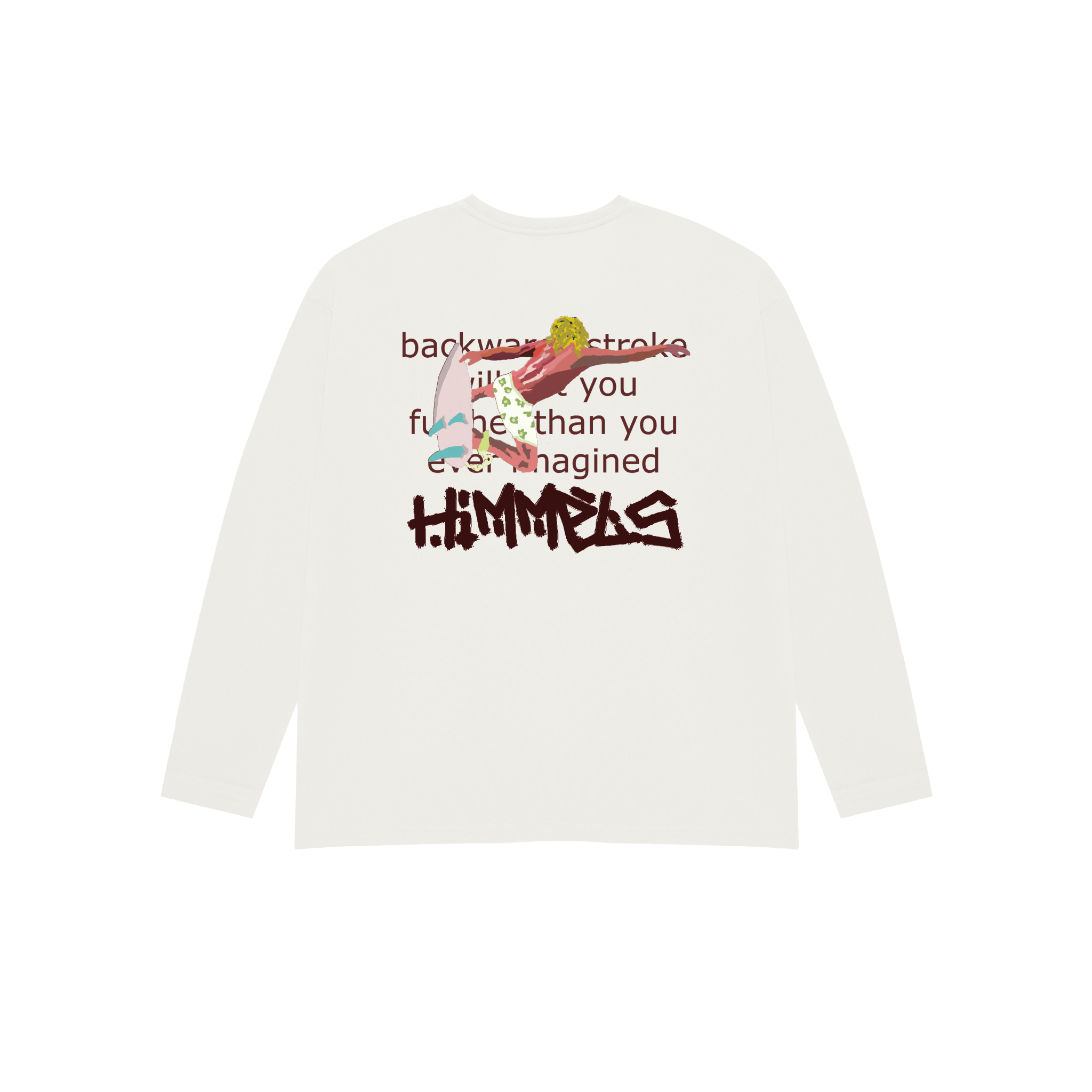 T-SHIRT BLUE LAGOON LONG SLEEVE WHITE