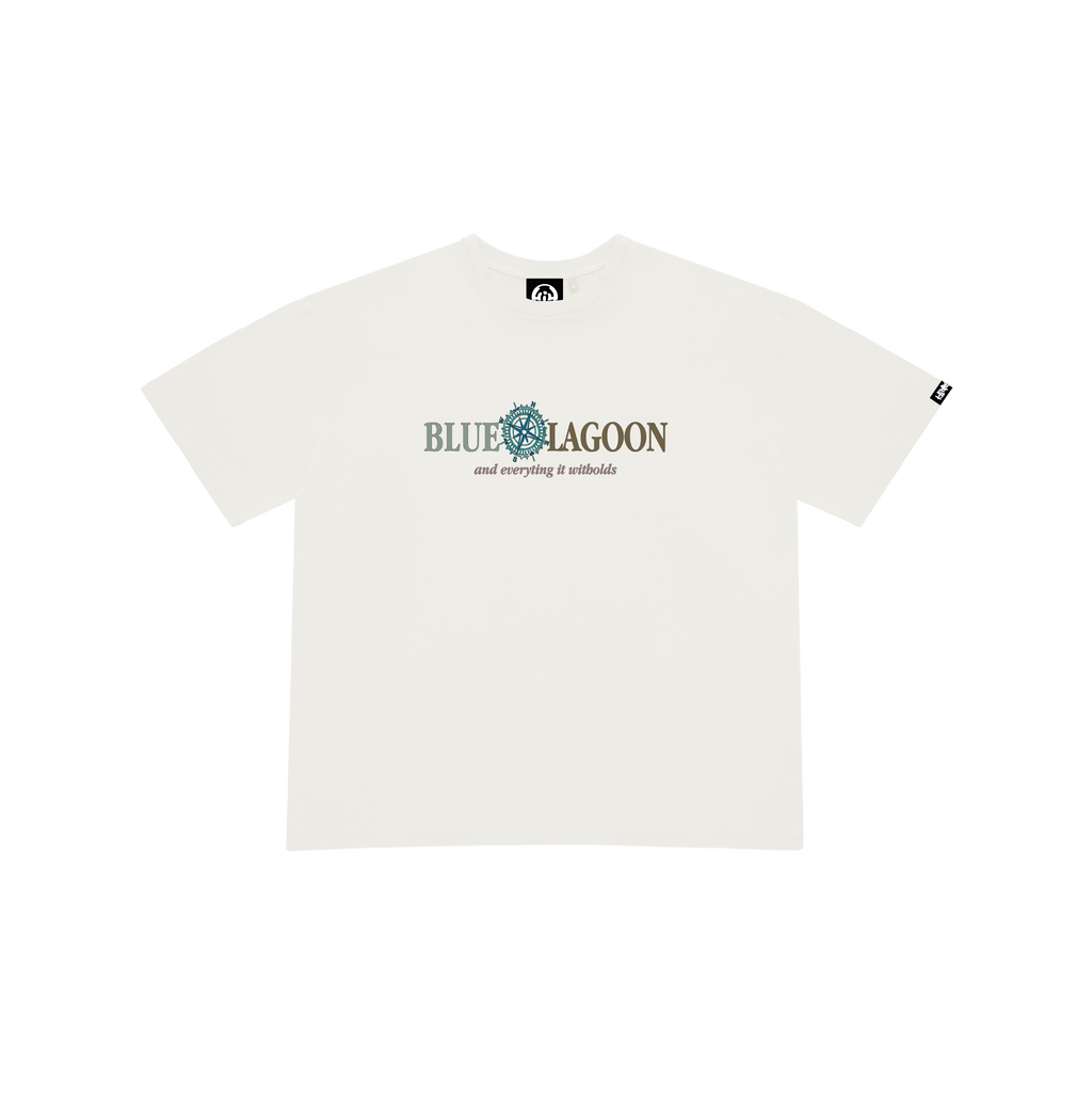 BLUE LAGOON WHITE T-SHIRT