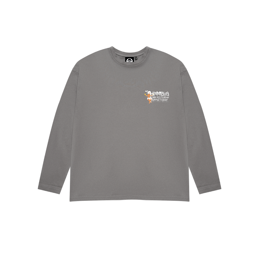 BORN YESTERDAY CHARCOAL  LONGSLEEVE