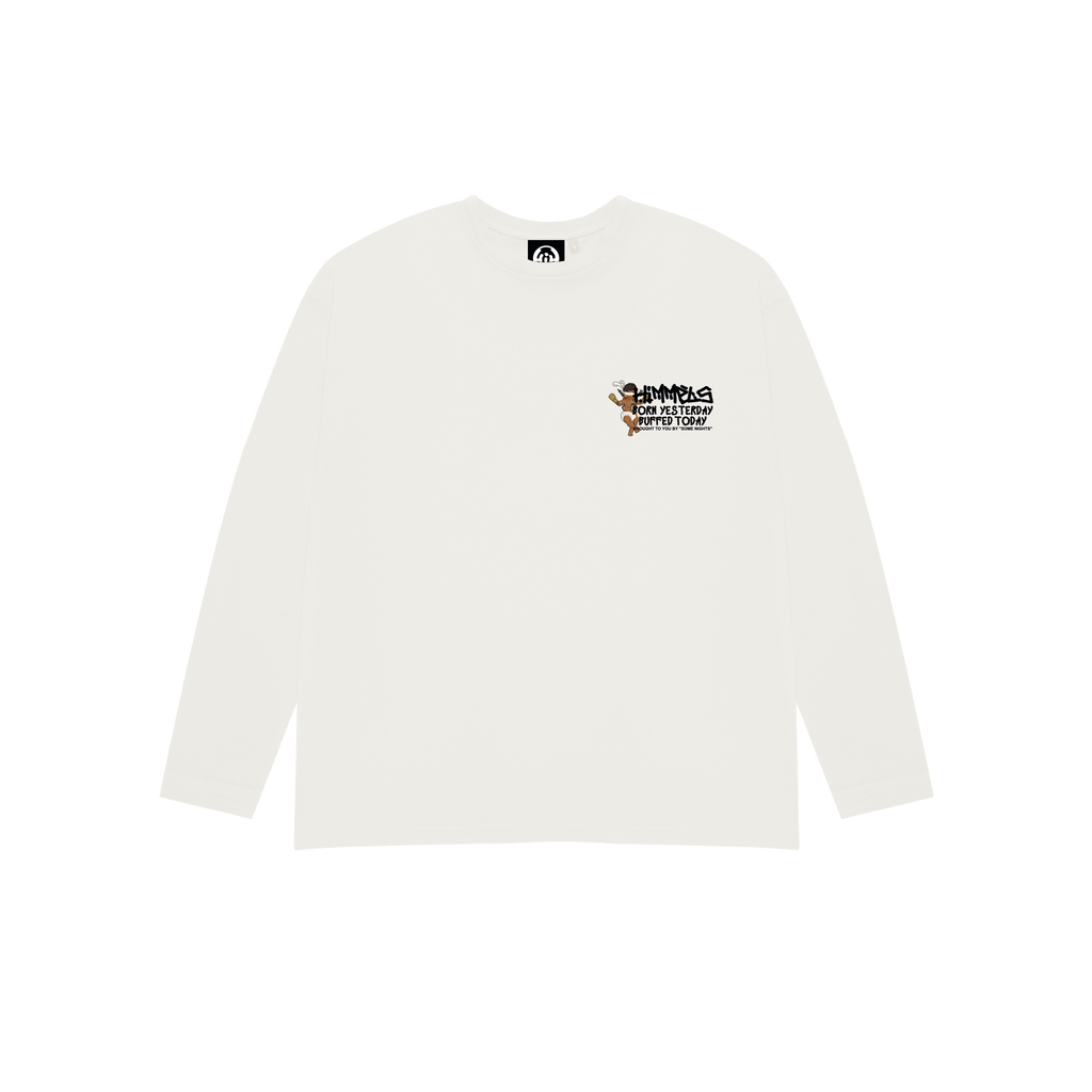 BORN YESTERDAY WHITE LONGSLEEVE