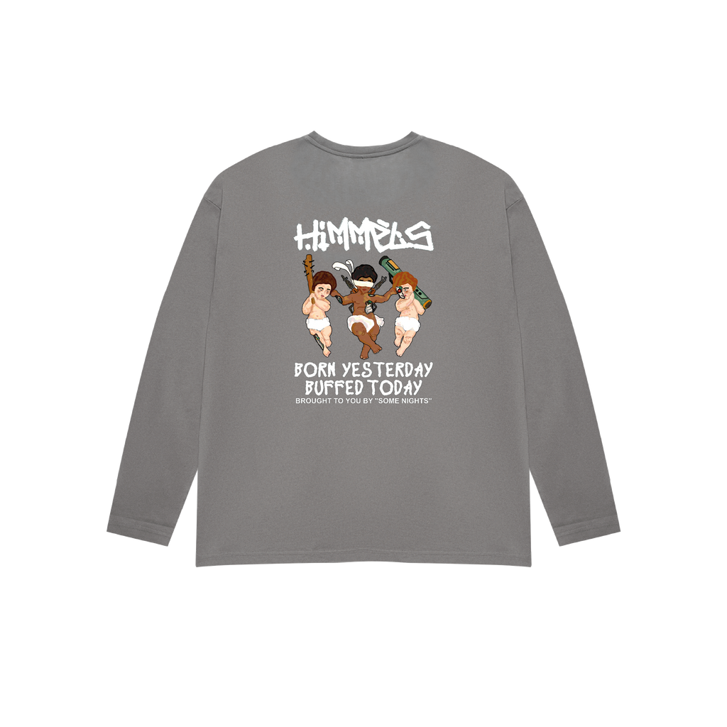 BORN YESTERDAY CHARCOAL  LONGSLEEVE
