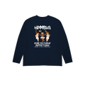 BORN YESTERDAY LONG SLEEVE T-SHIRT NAVY BLUE
