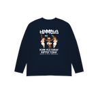 BORN YESTERDAY LONG SLEEVE T-SHIRT NAVY BLUE