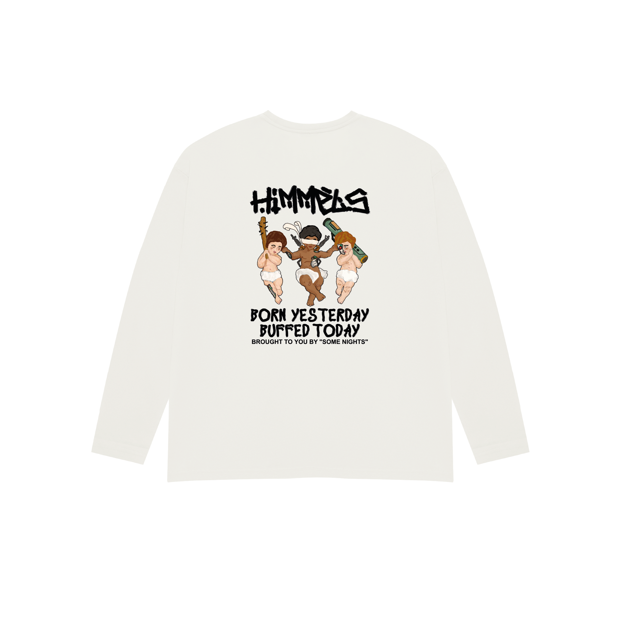 BORN YESTERDAY WHITE LONGSLEEVE