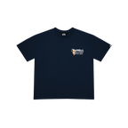 BORN YESTERDAY NAVY BLUE TEE