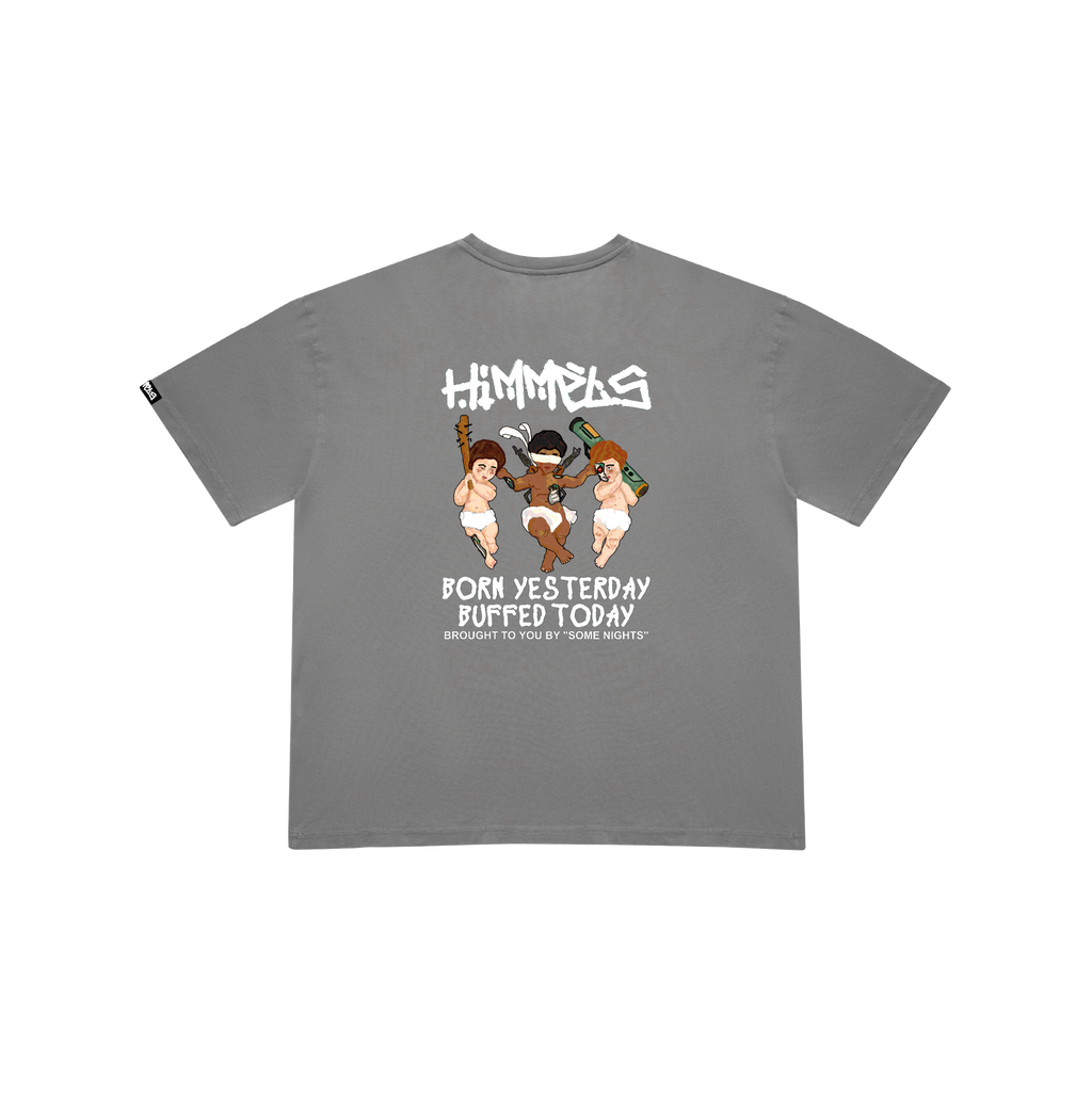 BORN YESTERDAY CHARCOAL TEE