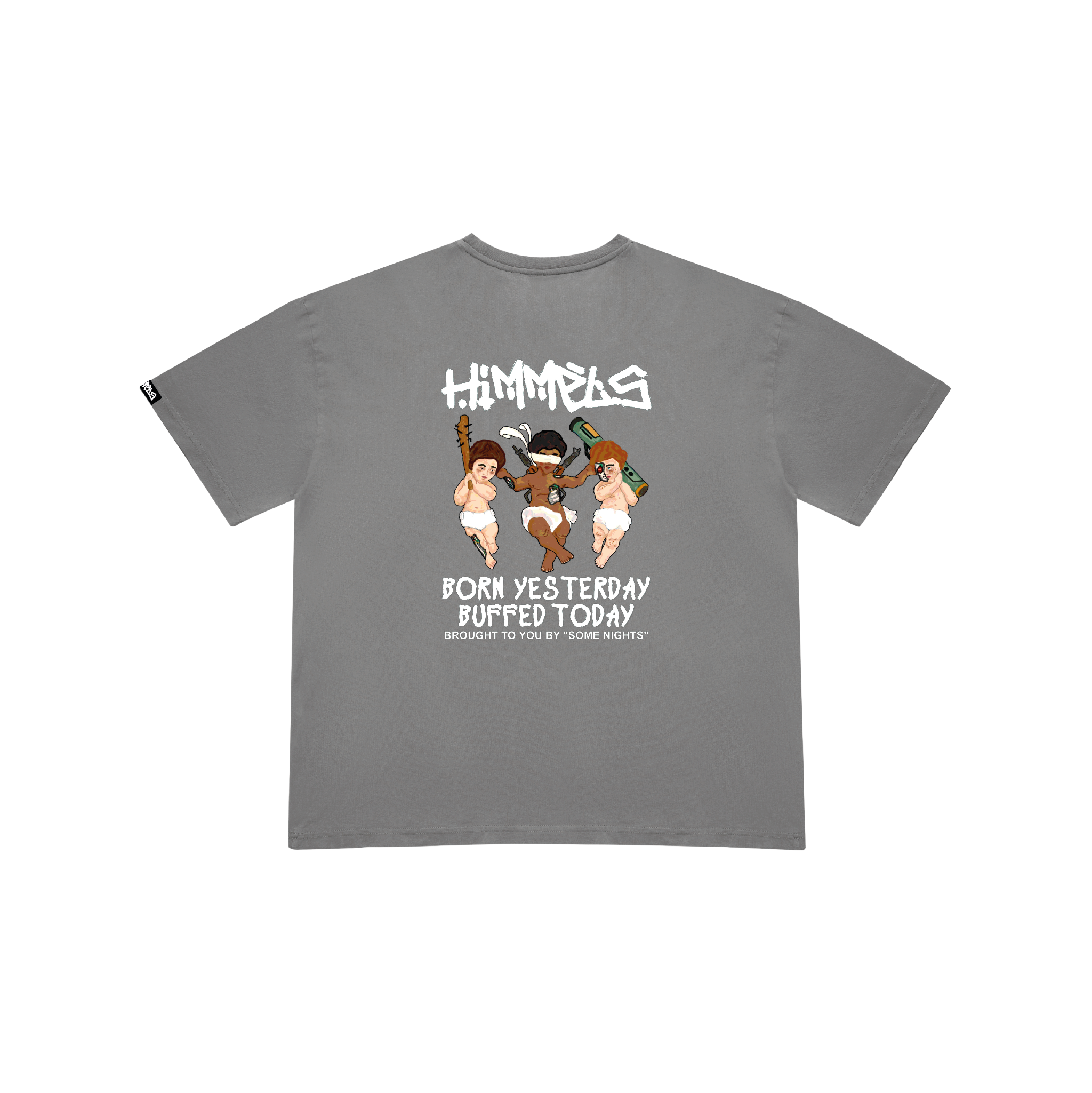 BORN YESTERDAY CHARCOAL TEE