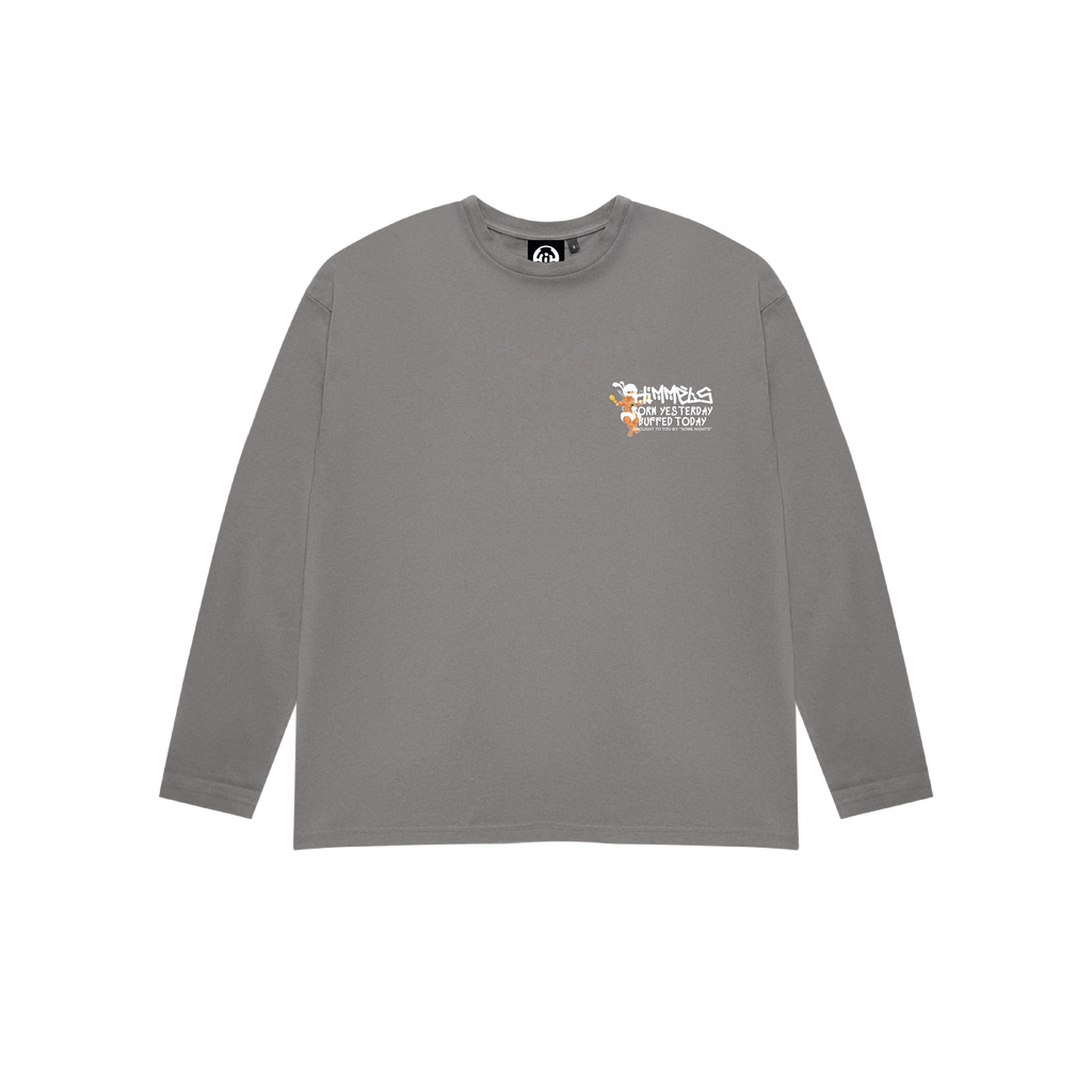 BORN YESTERDAY CHARCOAL  LONGSLEEVE