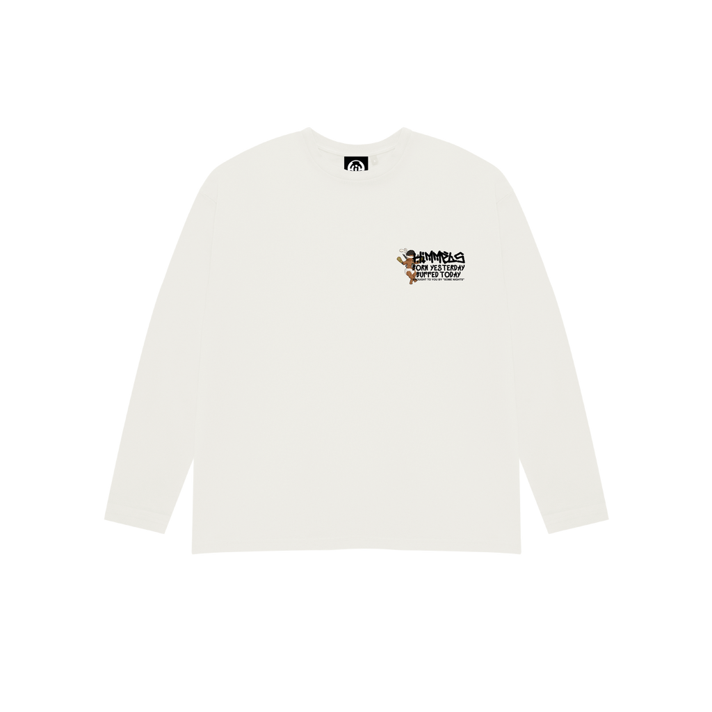 BORN YESTERDAY WHITE LONGSLEEVE