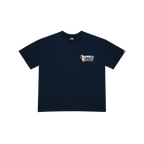 BORN YESTERDAY NAVY BLUE TEE