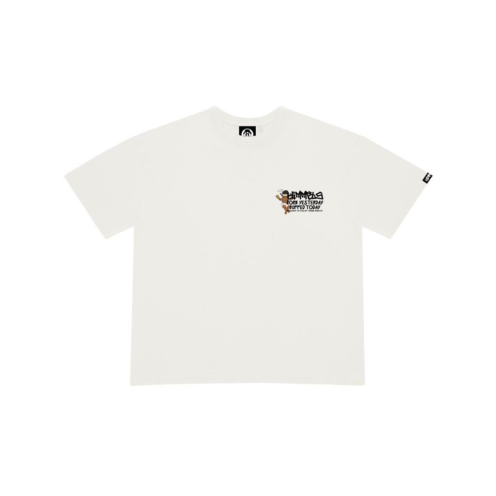 BORN YESTERDAY WHITE TEE