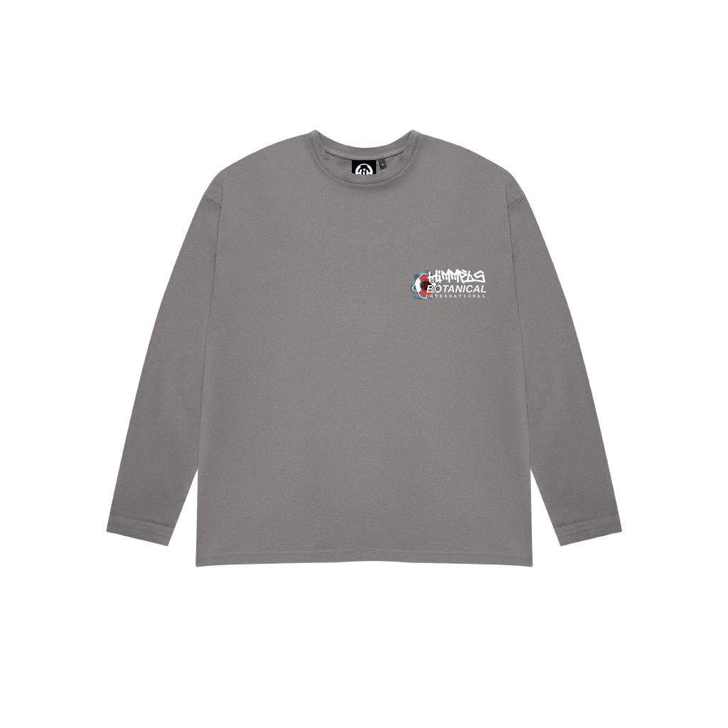 BOTANICAL LONG SLEEVE T-SHIRT CHARCOAL