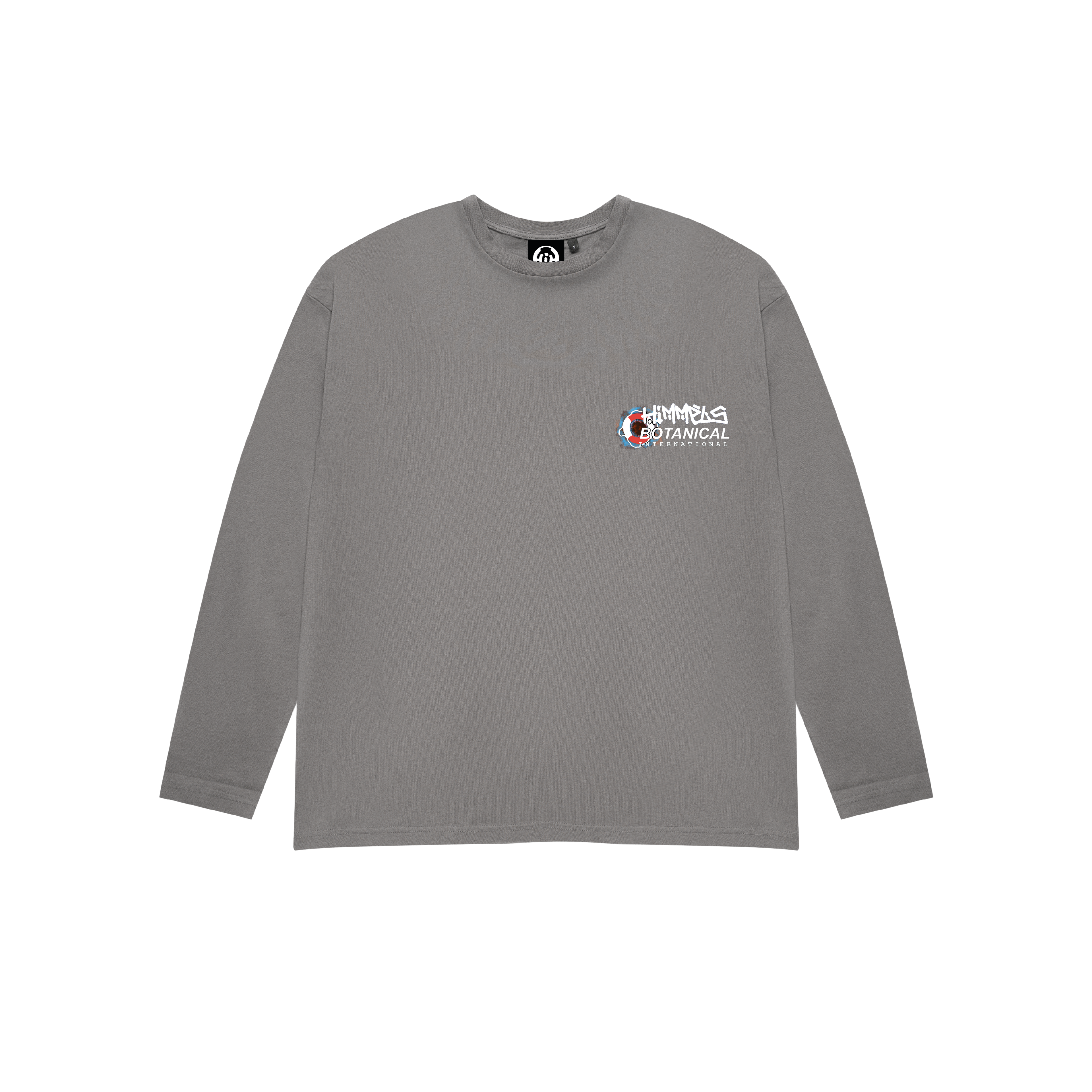 BOTANICAL LONG SLEEVE T-SHIRT CHARCOAL