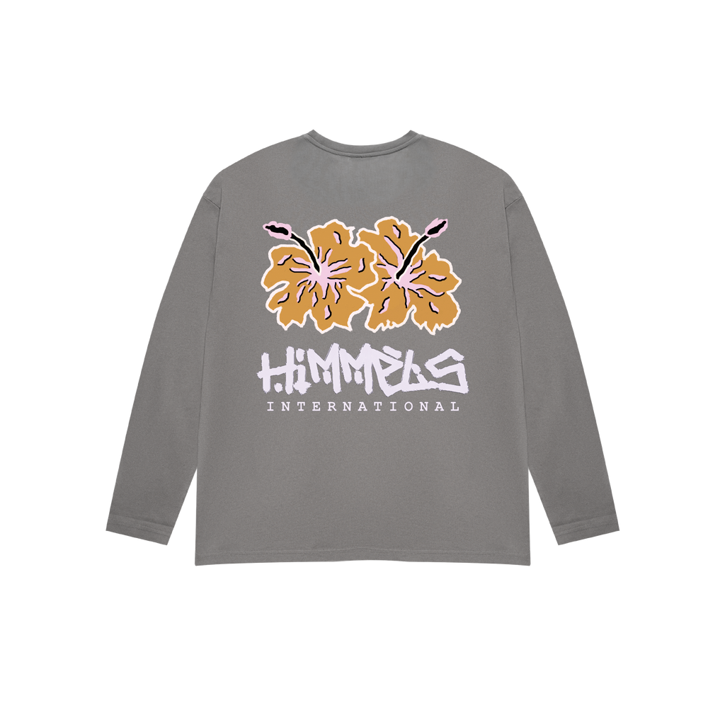 BOTANICAL LONG SLEEVE T-SHIRT CHARCOAL
