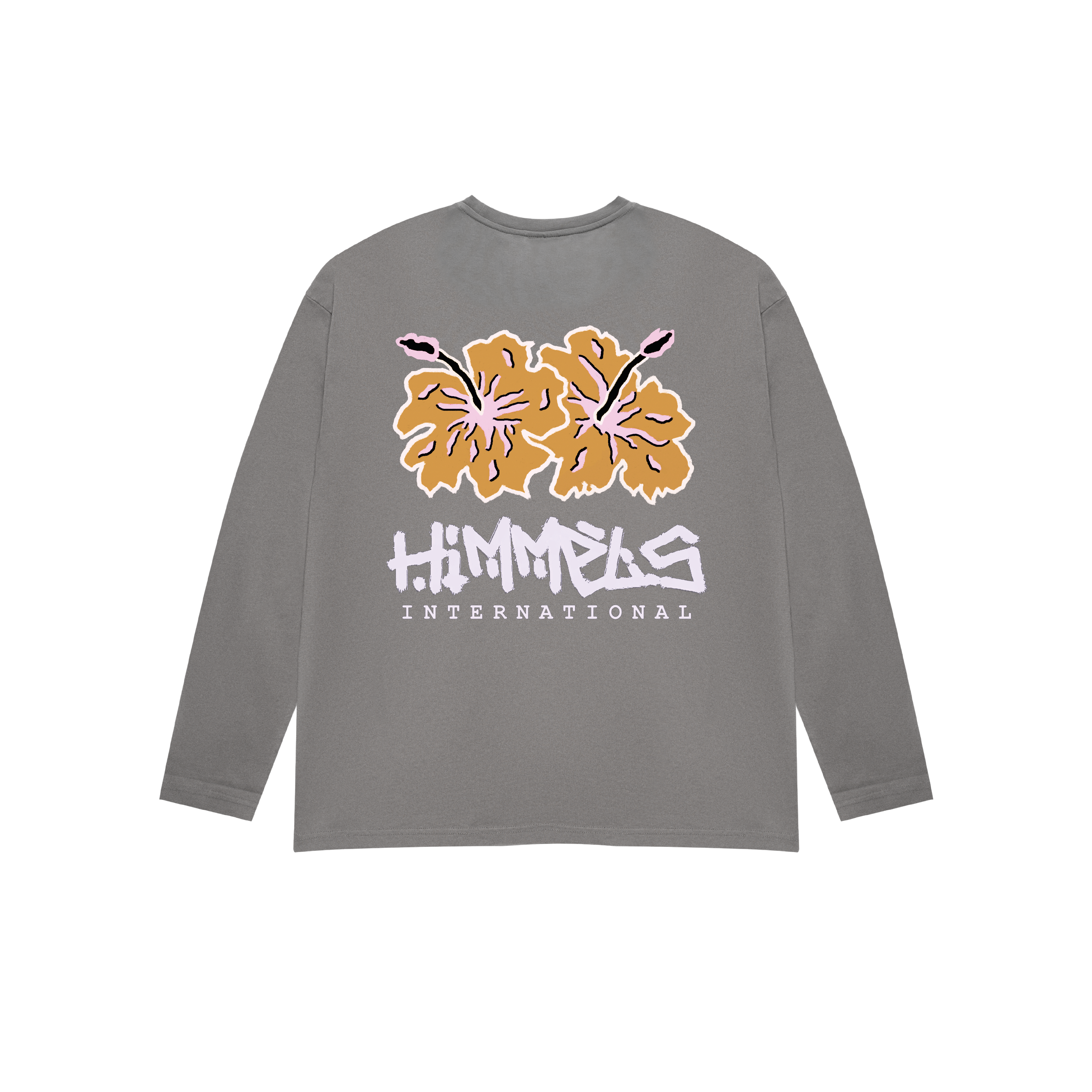 BOTANICAL LONG SLEEVE T-SHIRT CHARCOAL