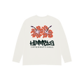 WHITE BOTANICAL LONG SLEEVE T-SHIRT