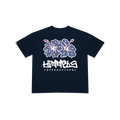 NAVY BLUE BOTANICAL T-SHIRT