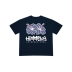 NAVY BLUE BOTANICAL T-SHIRT