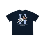 BROKEN BONES NAVY BLUE TEE