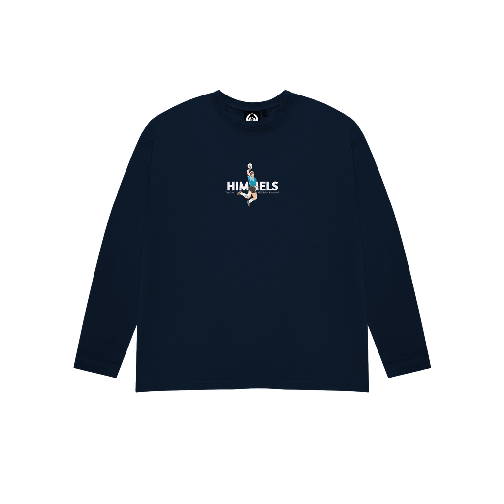 FOOTY SHOWDOWN LONG SLEEVE T-SHIRT NAVY BLUE