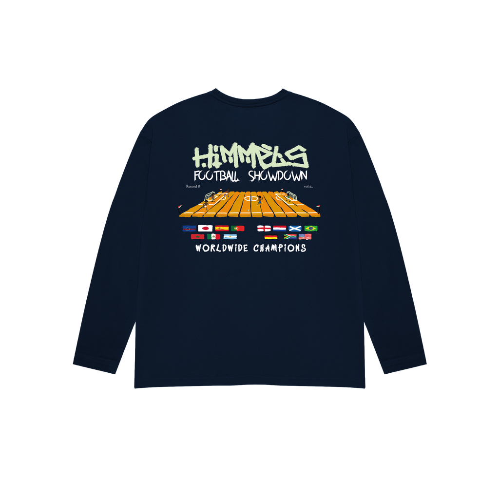 FOOTY SHOWDOWN LONG SLEEVE T-SHIRT NAVY BLUE