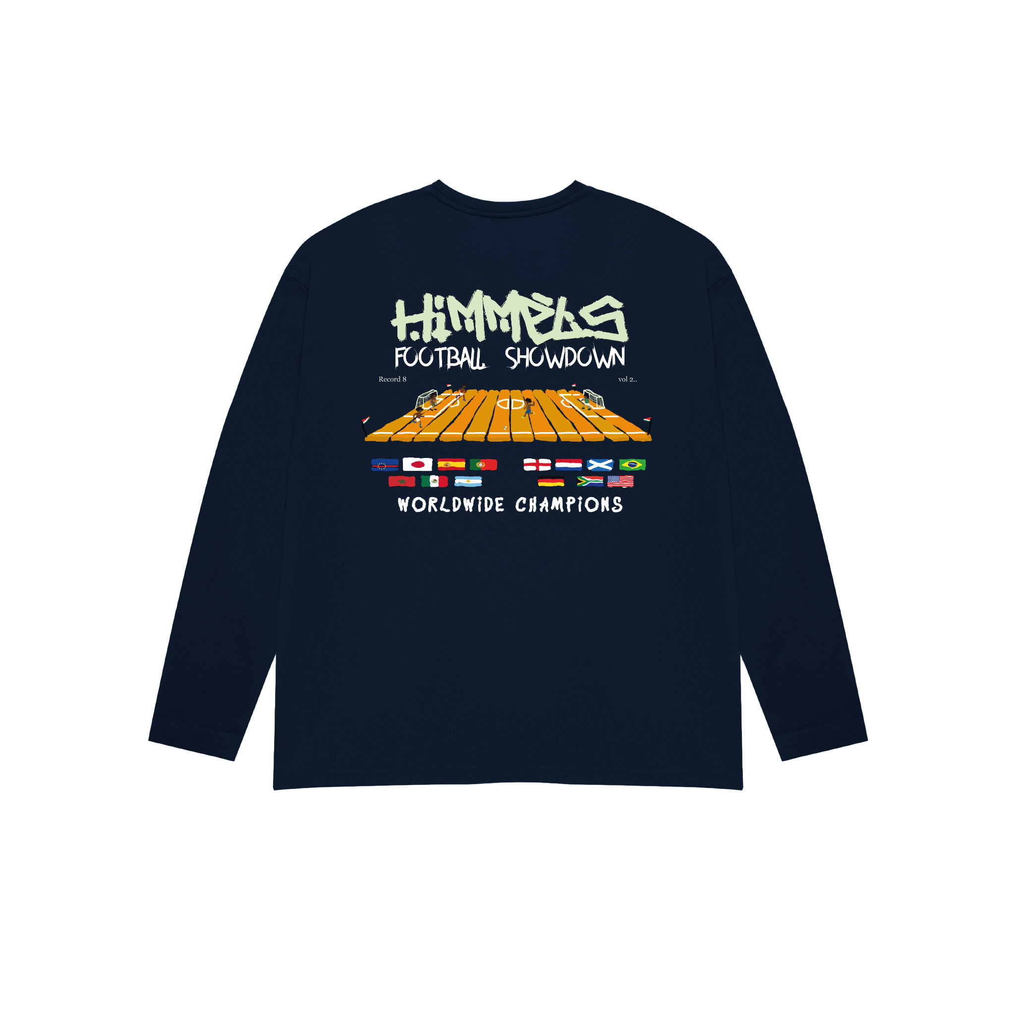 FOOTY SHOWDOWN LONG SLEEVE T-SHIRT NAVY BLUE