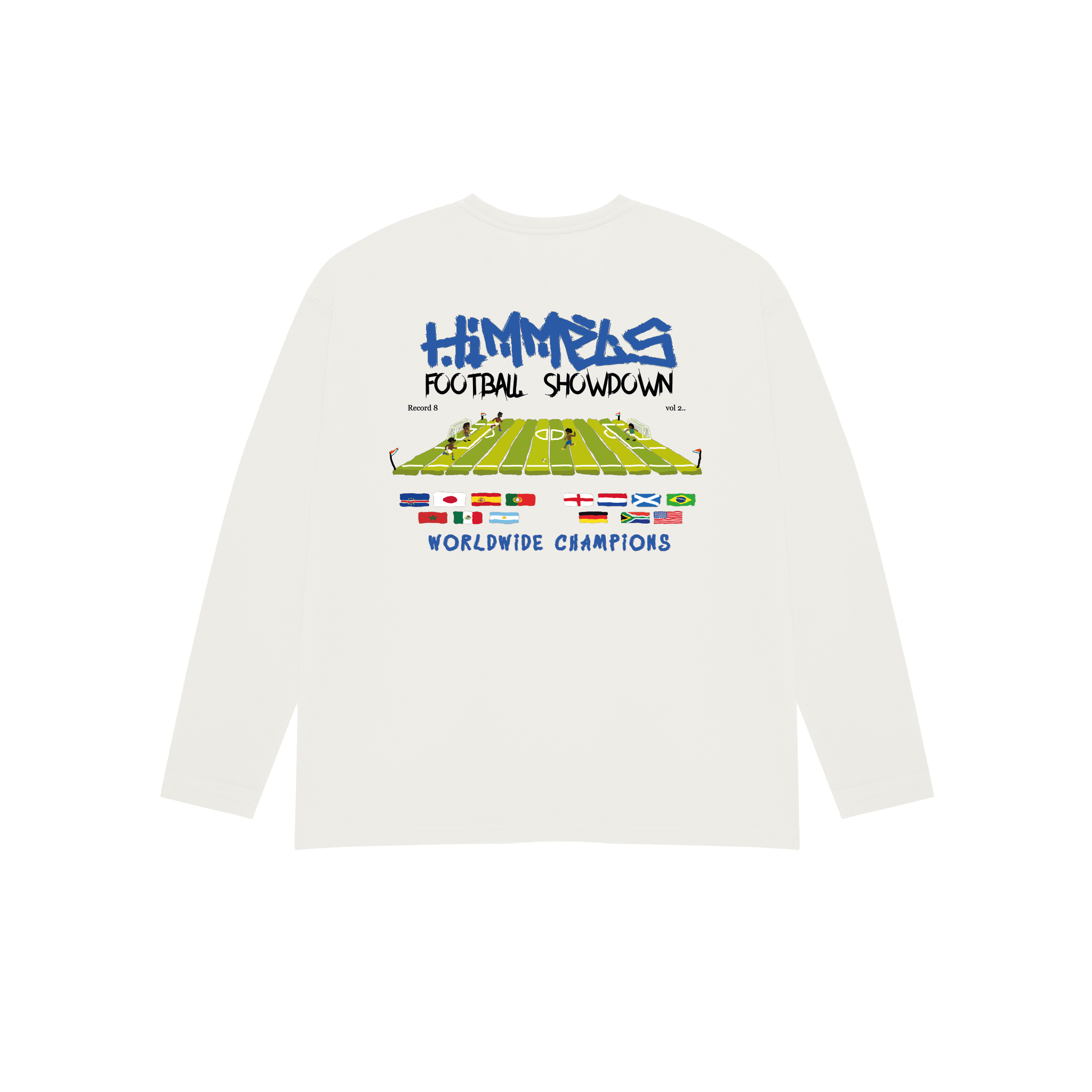 FOOTY SHOWDOWN LONG SLEEVE T-SHIRT WHITE